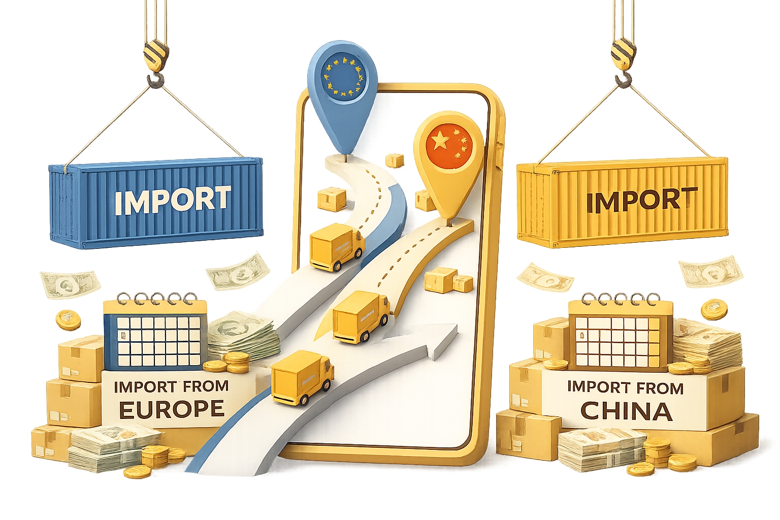 Импорт из Европы и Китая